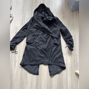 Hudson Jeans Black Trench Coat
